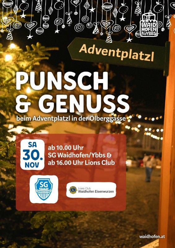 SG Punschstand am SA 30. November 2024 - AB 10:00 UHR !!!